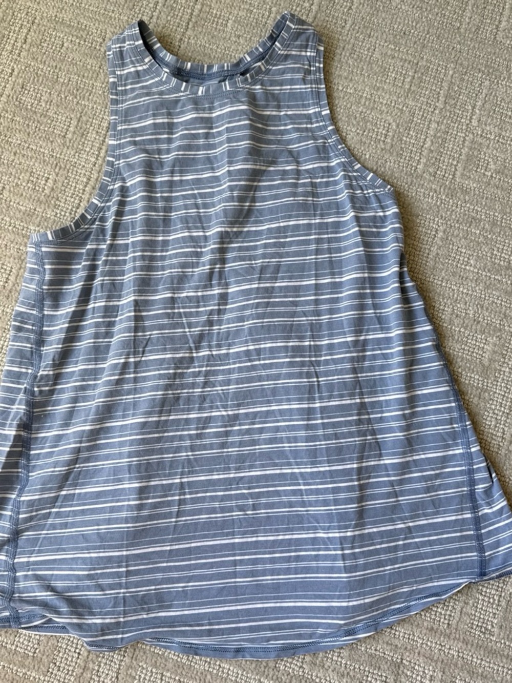 Lululemon Tie Back Tank Top Blue & White Stripe